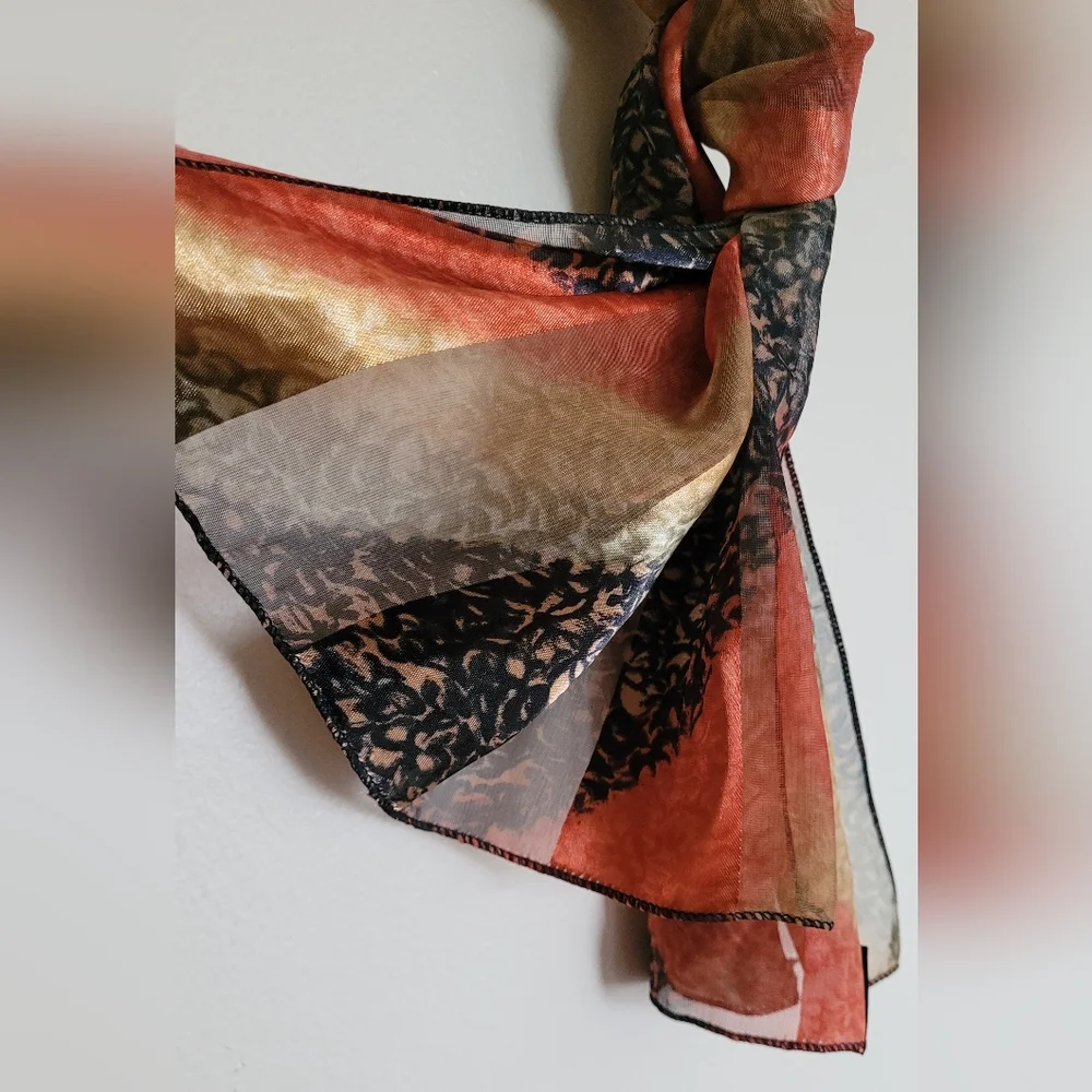 Silky Earthy Colored Palette Scarf